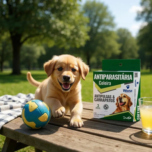 Coleira Antipulgas Ajustável para Cães Proteção Premium | Caprioli Shop antipulgas cachorro 1 Unidade