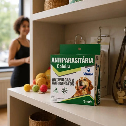 Coleira Antipulgas Ajustável para Cães Proteção Premium | Caprioli Shop antipulgas cachorro 1 Unidade