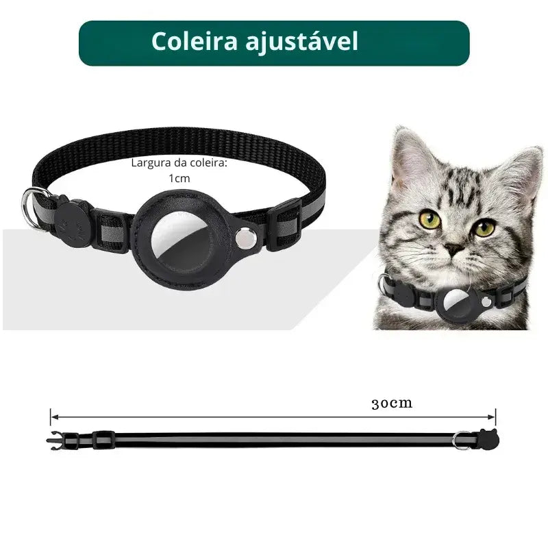 Coleira para Gatos AirTag - Reflexiva Segura Ajustável | Caprioli Shop - coleiras