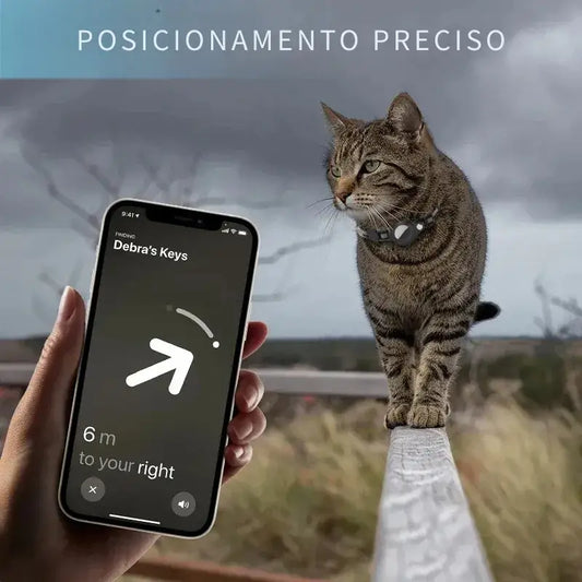 Coleira para Gatos AirTag - Reflexiva Segura Ajustável | Caprioli Shop - coleiras