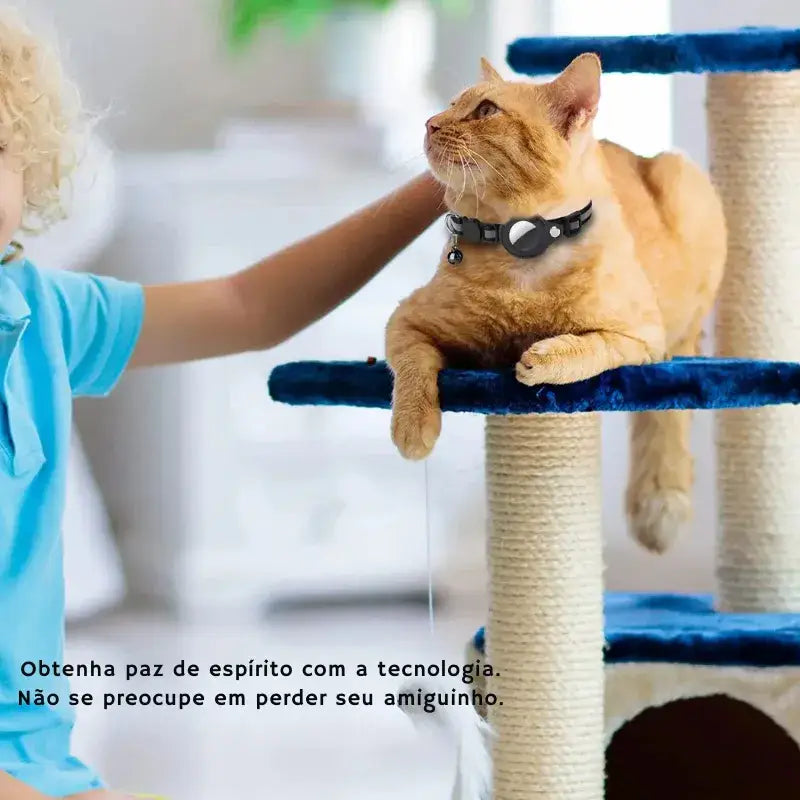 Coleira para Gatos AirTag - Reflexiva Segura Ajustável | Caprioli Shop - coleiras