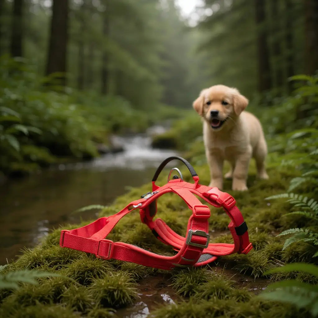 Coleira de Segurança para Cães com Refletor e Ajuste Confortável | Caprioli Inter Coleiras Guias Peitorais Rood / S