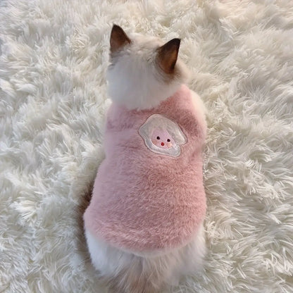 Colete Inverno Gato Premium Tecido Espesso Anti Queda Conforto Pet | Caprioli Inter roupa para gato