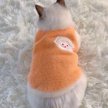 Colete Inverno Gato Premium Tecido Espesso Anti Queda Conforto Pet | Caprioli Inter roupa para gato