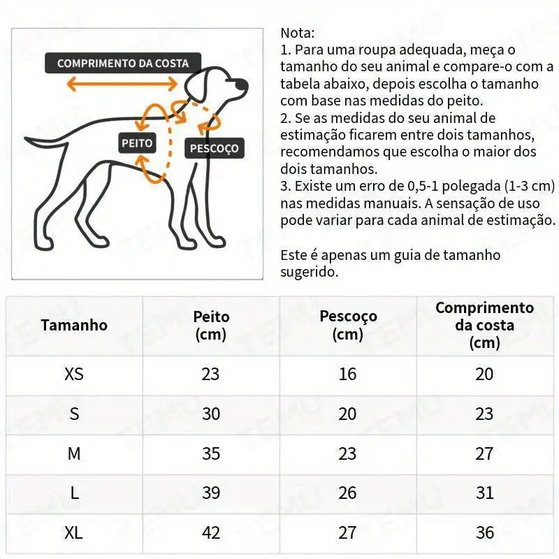Colete Inverno Gato Premium Tecido Espesso Anti Queda Conforto Pet | Caprioli Inter roupa para gato