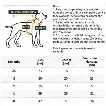 Colete Inverno Gato Premium Tecido Espesso Anti Queda Conforto Pet | Caprioli Inter roupa para gato