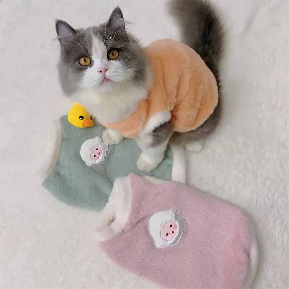 Colete Inverno Gato Premium Tecido Espesso Anti Queda Conforto Pet | Caprioli Inter roupa para gato