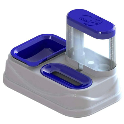 Comedouro e Bebedouro 2 em 1 para Pets | Caprioli Shop Azul comedouro e bebedouro