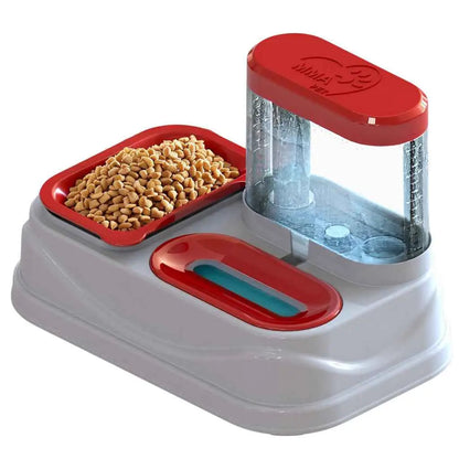 Comedouro e Bebedouro 2 em 1 para Pets | Caprioli Shop Vermelho comedouro e bebedouro