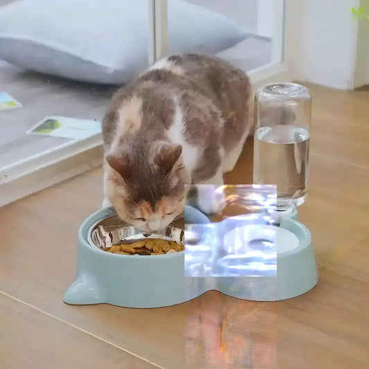 Comedouro com Bebedouro Automático 2 em 1 para Gatos | Caprioli Inter