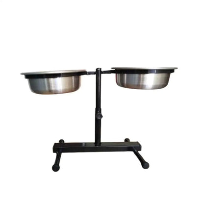 Comedouro Duplo Elevado Ergonômico para Cachorro Preto | Caprioli Shop - Médio - Comedouro e Bebedouro