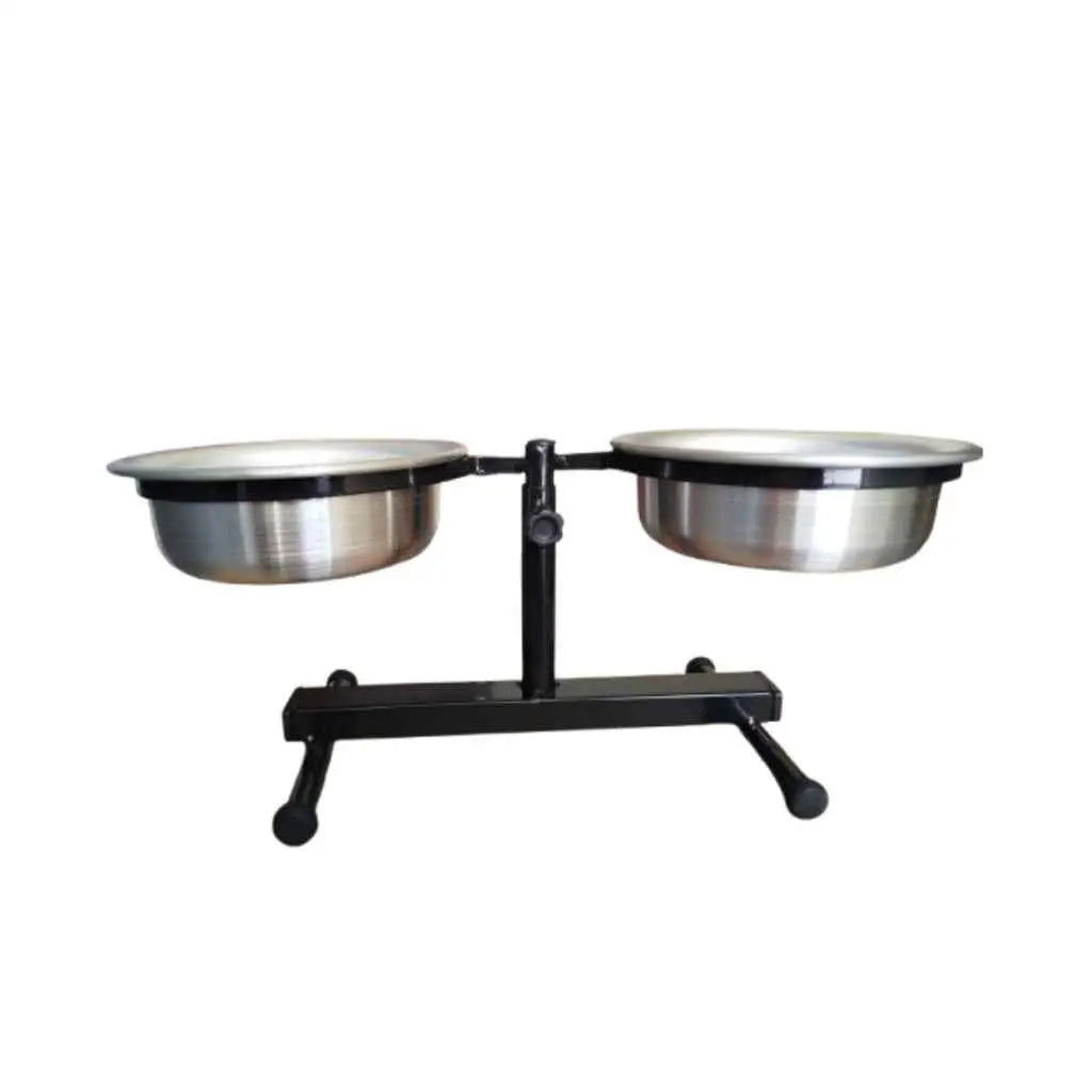 Comedouro Duplo Elevado Ergonômico para Cachorro Preto | Caprioli Shop - Mini - Comedouro e Bebedouro