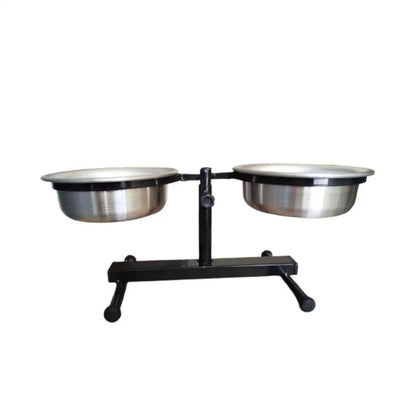 Comedouro Duplo Elevado Ergonômico para Cachorro Preto | Caprioli Shop - Mini - Comedouro e Bebedouro