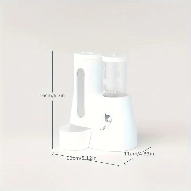 Comedouro integrado para hamsters - Design em PVC | Caprili Inter - roedores - Branco