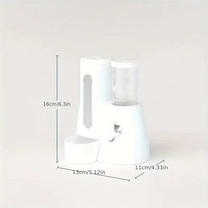 Comedouro integrado para hamsters - Design em PVC | Caprili Inter - roedores - Branco