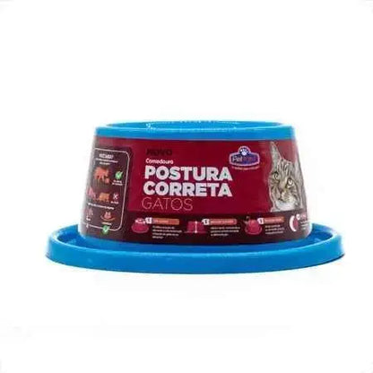 Comedouro Pet Ergonomico para Gatos - Postura Ideal | Caprioli Shop - Azul - COMEDOURO E BEBEDOURO