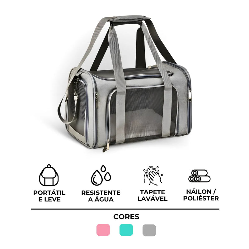 Bolsa De Viagem Para Transporte Pet - Cinza