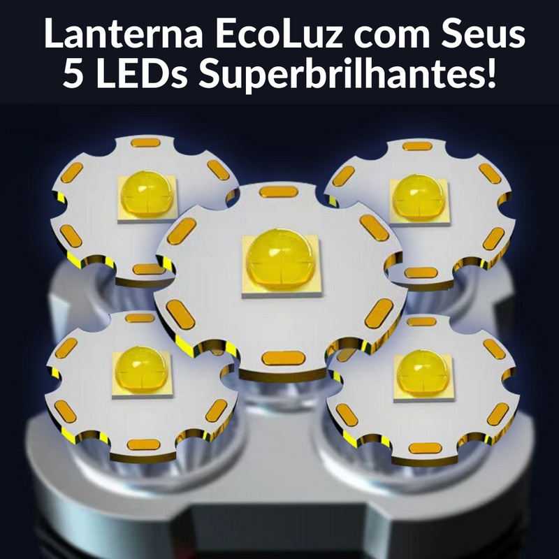 Lanterna Recarregável para Camping com 5 Leds