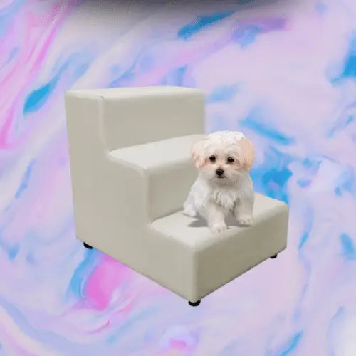 Escada para Pet 3 Degraus Conforto e Segurança | Caprioli Shop escada cachorro Suede Bege