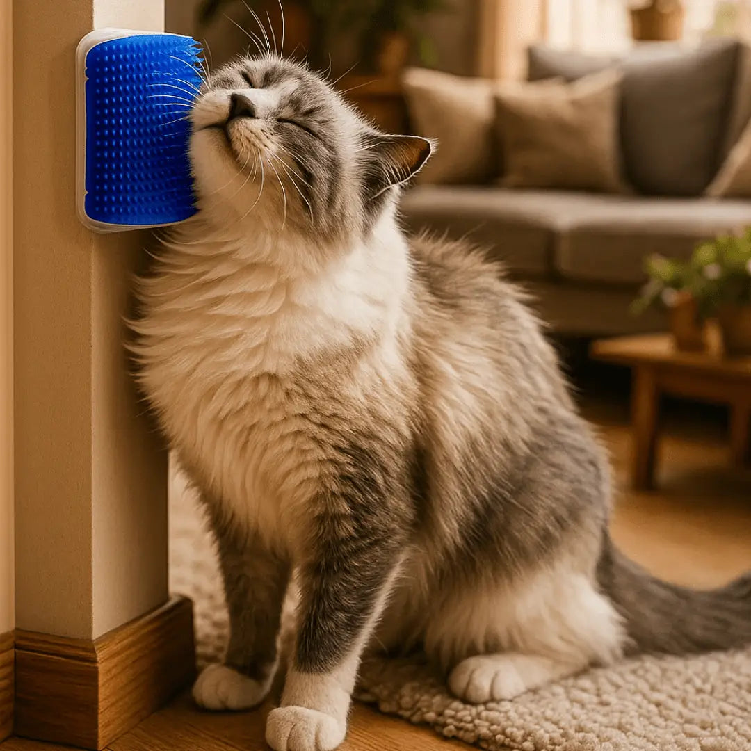Escova Massageadora Tira Pelos para Gato - Quina de Parede – Caprioli Shop - gatos