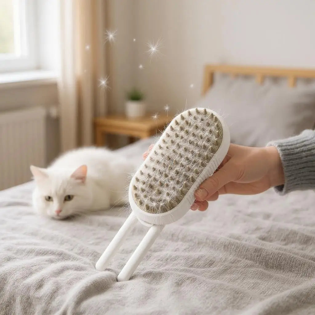 Escova A Vapor 3 em 1 para Gato Limpeza Sofisticada | Caprioli Shop higiene e limpeza gatos