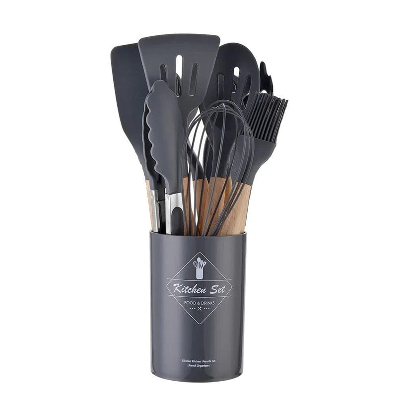 Kit Utensílios de Cozinha em Silicone 12 Peças