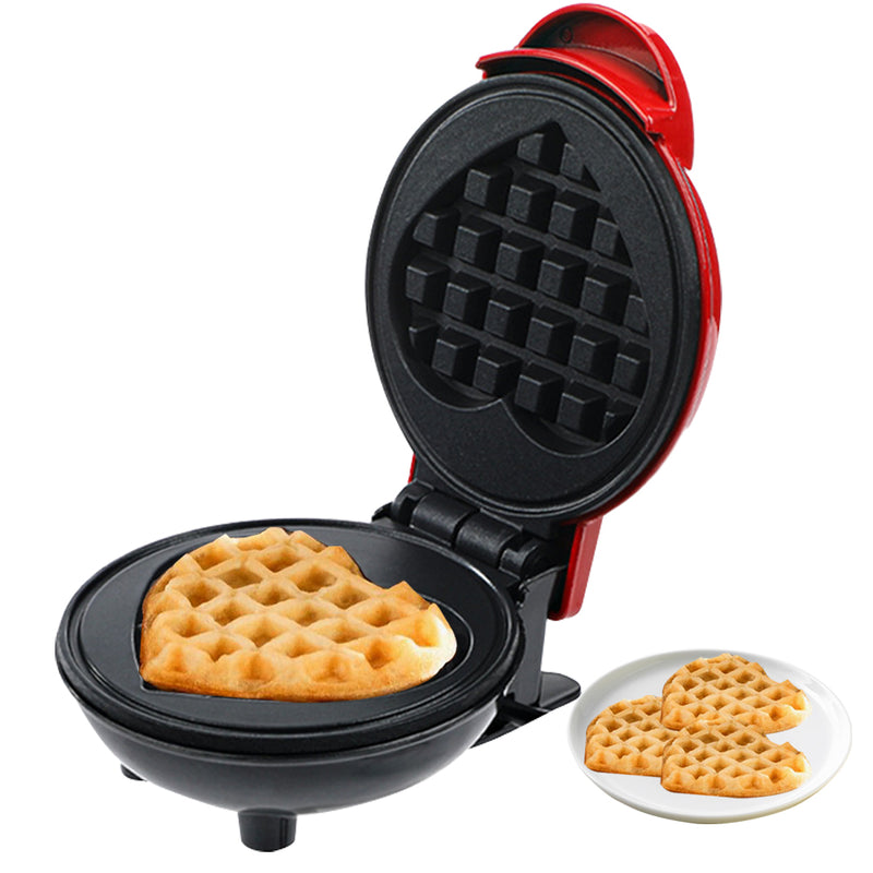 Mini Máquina de Waffle Elétrica Coração