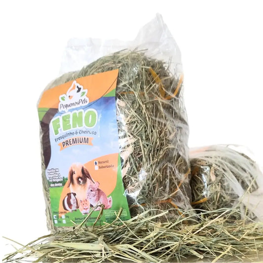 Feno Premium PequenosPets para Coelhos Porquinho-da-Índia e Roedores – Nutrição e Qualidade Superior - Caprili Shop