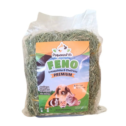 Feno Premium PequenosPets para Coelhos Porquinho-da-Índia e Roedores – Nutrição e Qualidade Superior - Caprili Shop