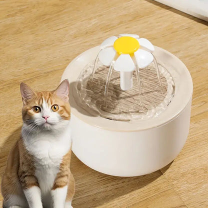 Fonte de Água Elétrica para Gatos Estimula Hidratação Silenciosa + Filtro | Caprioli Inter Bebedouro Bege / Plugue USB