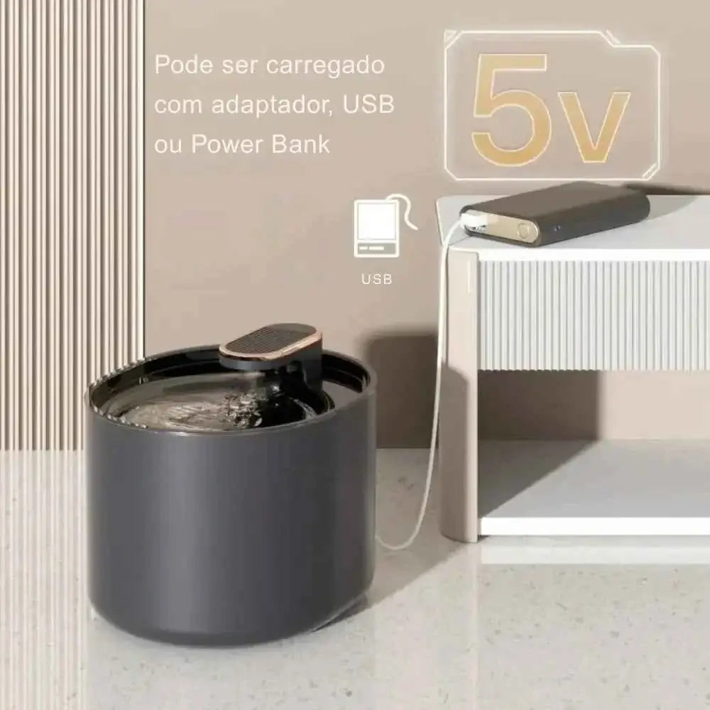 Fonte de Água Inteligente com Sensor para Gatos Hidratação Segura e Prática | Caprioli Inter Bebedouro