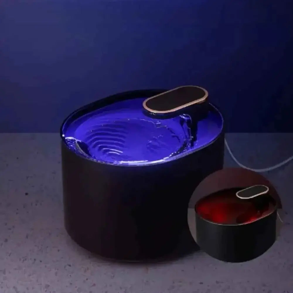 Fonte de Água Inteligente com Sensor para Gatos Hidratação Segura e Prática | Caprioli Inter Bebedouro Azul Marinho