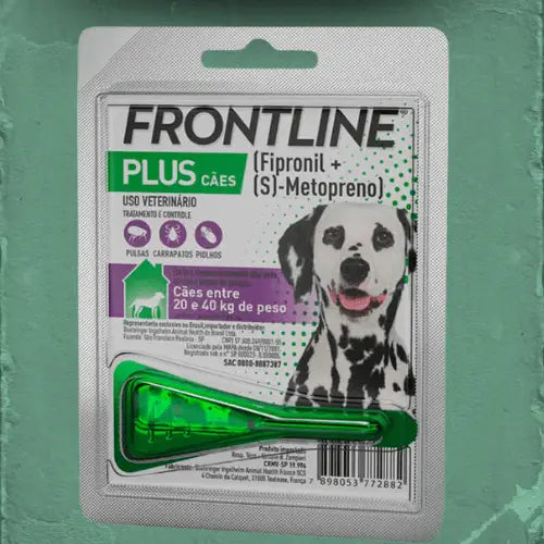 Frontline Plus Antipulgas e Carrapatos 20 40kg Proteção Premium | Caprioli Shop antipulgas para cachorro