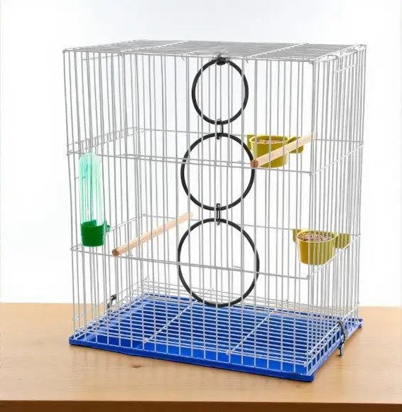Gaiola Calopsita Pássaros - Completa com Acessórios | Caprili Shop - Gaiolas e Ninhos para - AZUL