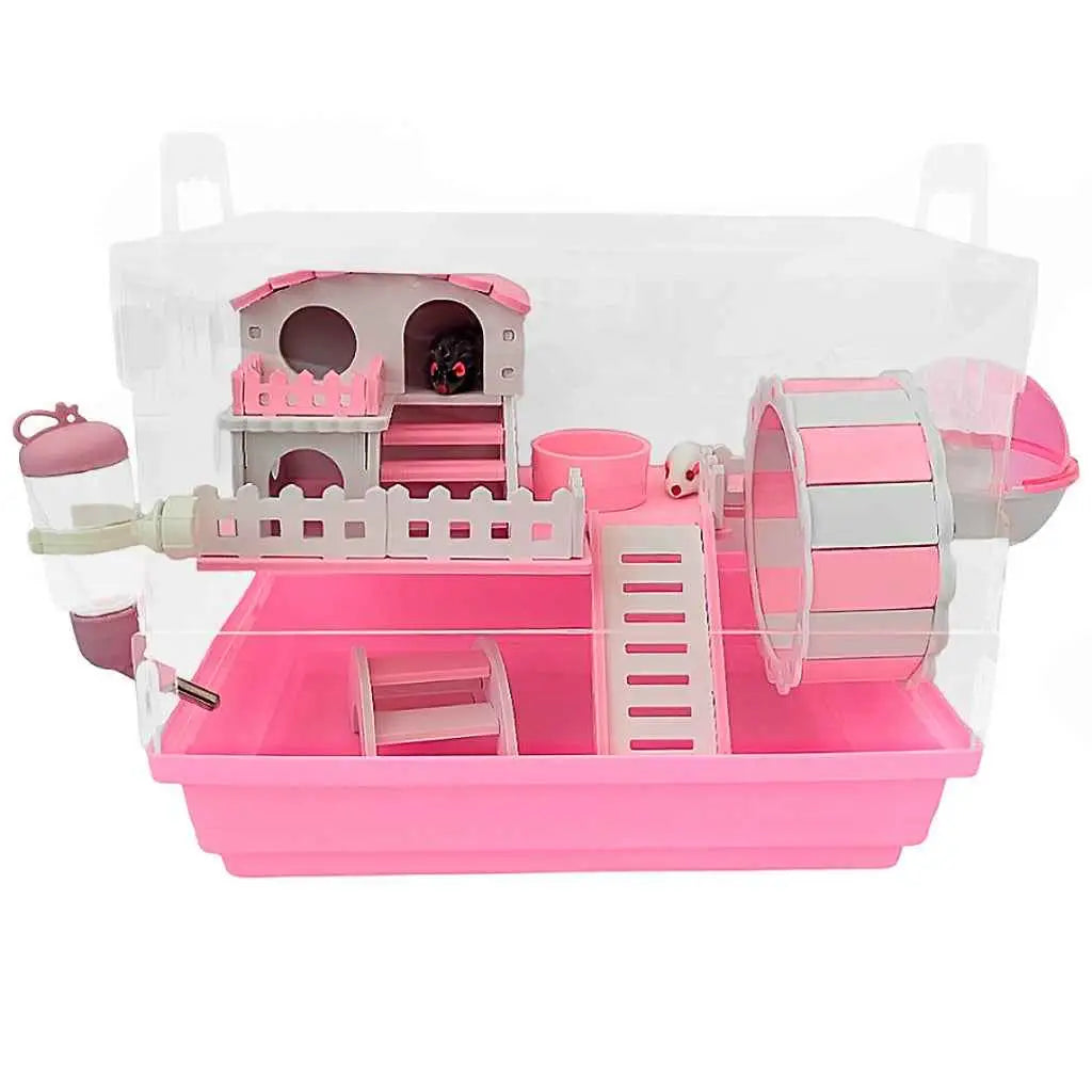 Gaiola Casinha Acrílico Premium 33x25x28cm Moderna Completa Hamster | Caprioli Shop