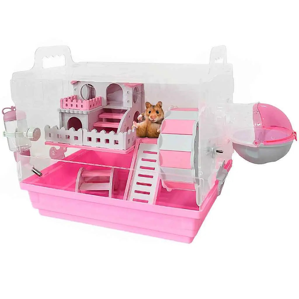 Gaiola Casinha Acrílico Premium 33x25x28cm Moderna Completa Hamster | Caprioli Shop