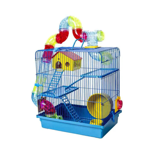Gaiola Hamster Luxo 3 Andares Tubos Labirinto Casa Grande Fácil Limpeza | Caprioli Shop - Gaiola para hamster