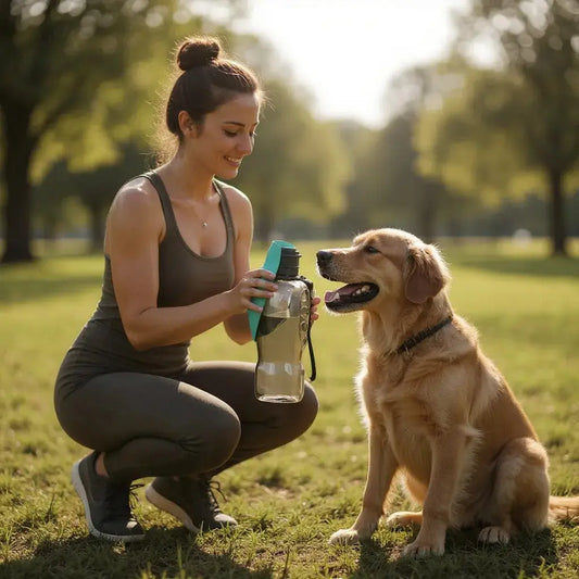 Garrafa de Água Portátil para Cães 800ml | Caprioli Inter bebedouro cachorro