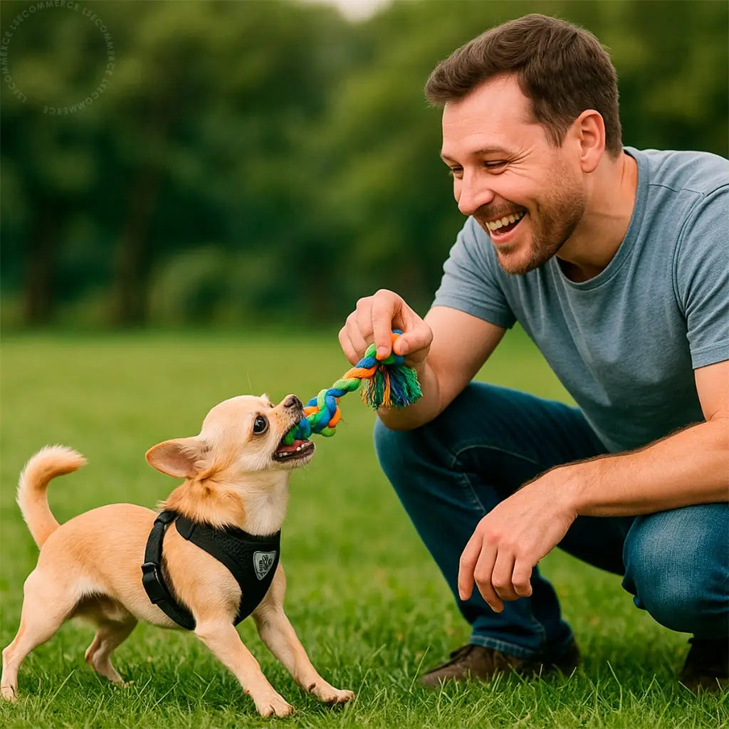 Guia Coleira Peitoral Ajustável com Colete Flexível para Cães e Gatos | Caprioli Shop Acessórios Pets
