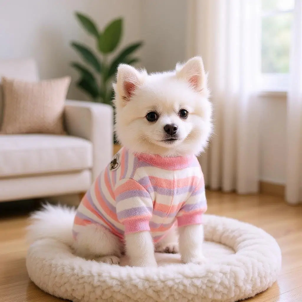 Warm Plush Dog Jacket - Rainbow Style | Caprioli Shop