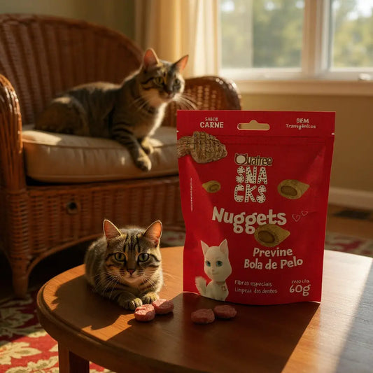Kit 10 Snacks Quatree para Gatos Adultos Prevenção de Bolas Pelo Crocante | Caprioli Shop petisco gatos