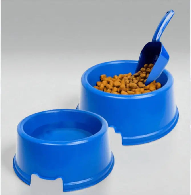 Kit 2 Comedouros Grandes 1L Gatos com Concha Dosadora | Caprioli Shop comedouro para gatos Azul