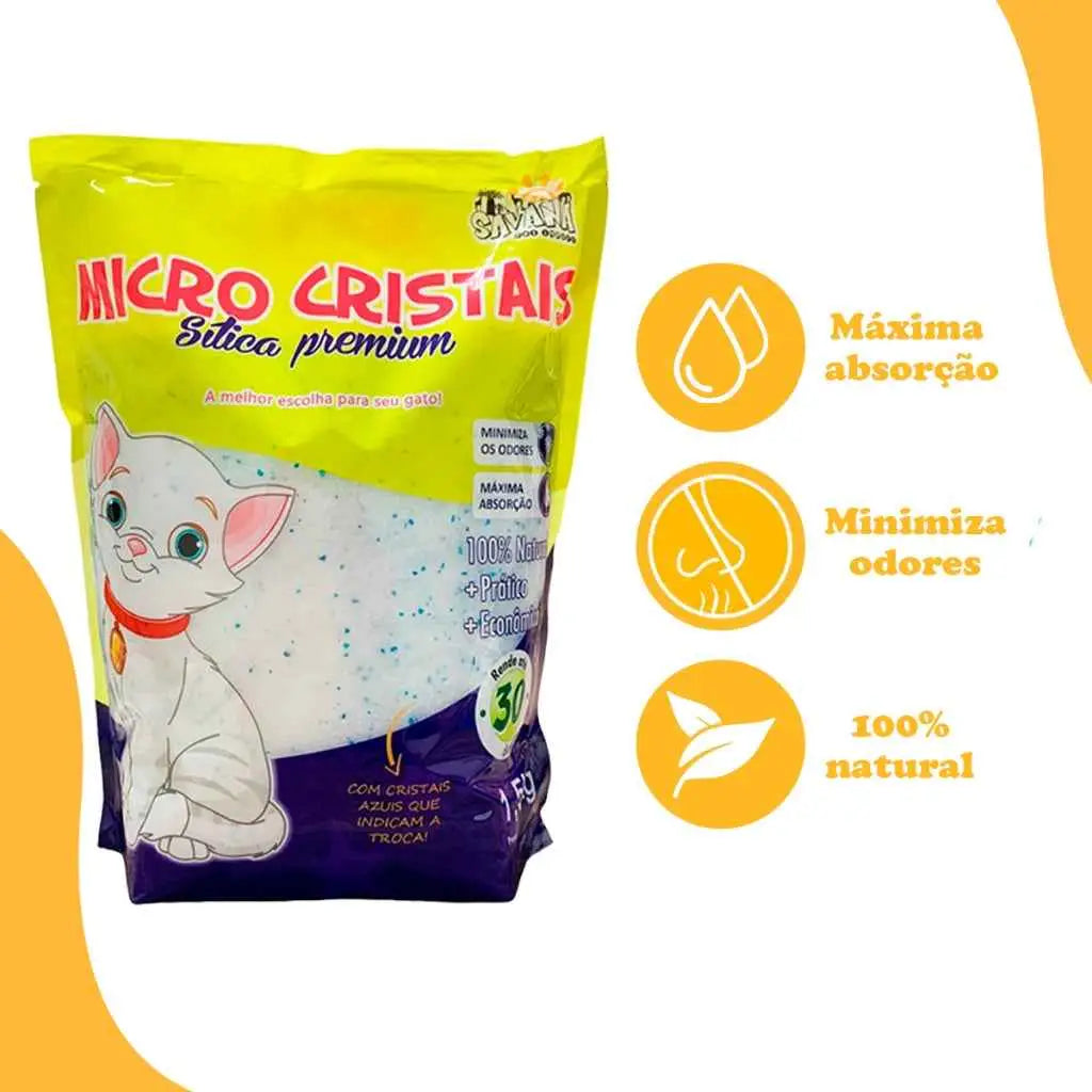 Kit com 3 Areias Sílica para Gato – Super Absorção e Controle de Odores – Caprioli Shop - areia para gato