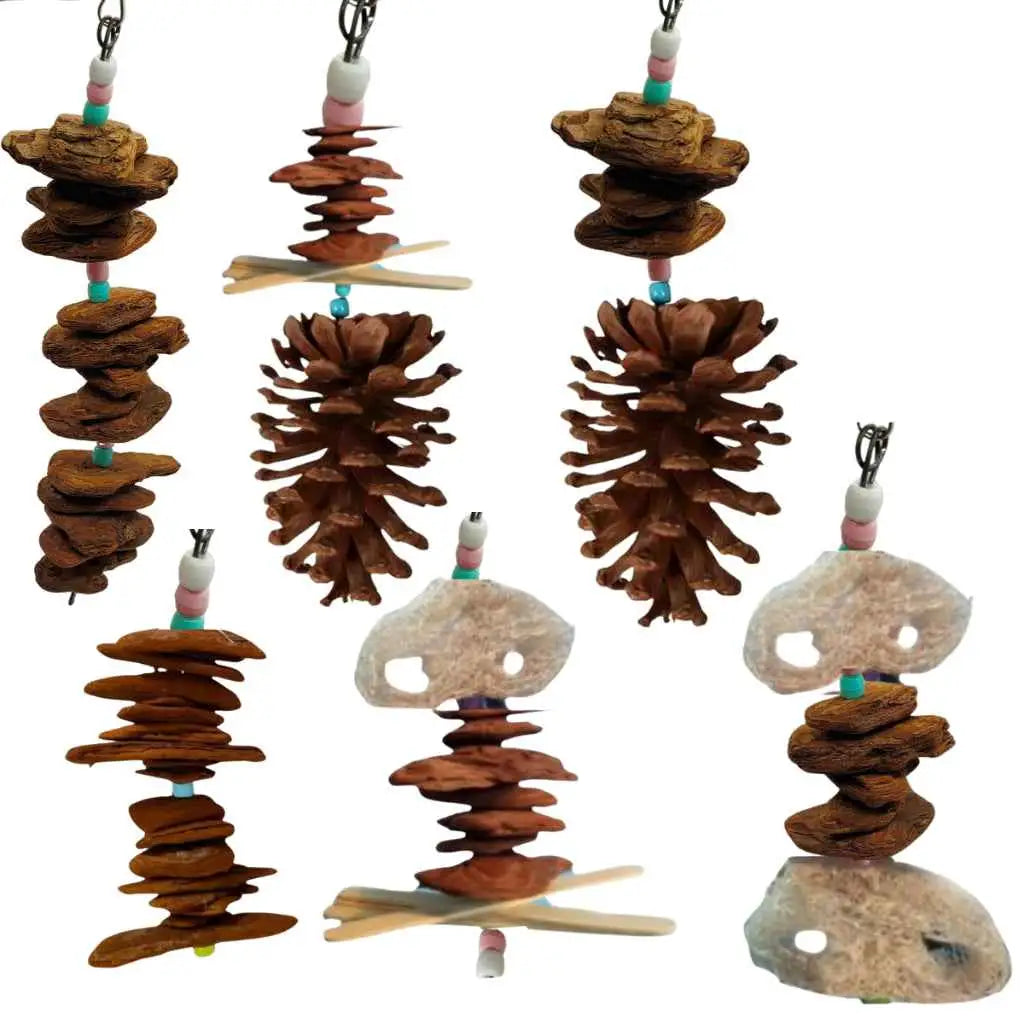 Kit 6 Brinquedos para Calopsita Agapórnis Periquito - Anti Stress + Bico Saudável | Caprioli Shop - brinquedo