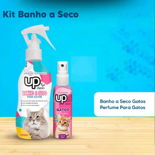 Kit Banho a Seco e Perfume para Gatos Hidratação Frescor | Caprioli Shop higiene limpeza gatos