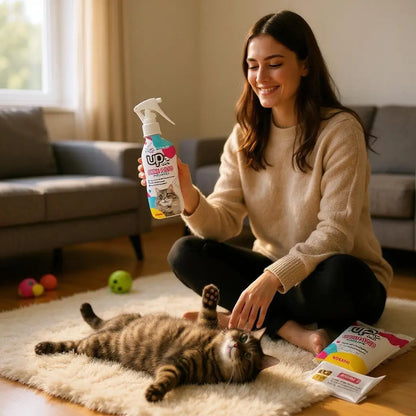 Kit Banho a Seco e Perfume para Gatos Hidratação Frescor | Caprioli Shop higiene limpeza gatos