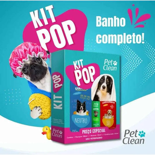 Kit Pet Clean Pop Banho Sofisticado para Seu Amigo | Caprioli Shop shampoo cachorro