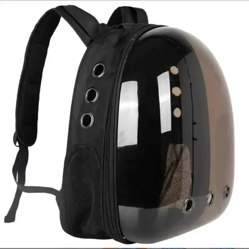 Mochila Cápsula Espacial para Gatos - Ventilada Ergonômica Segura | Caprioli Shop - Preto - Mochila transporte