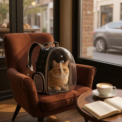 Mochila Transporte Gato Visão Panorâmica Cores | Caprioli Shop