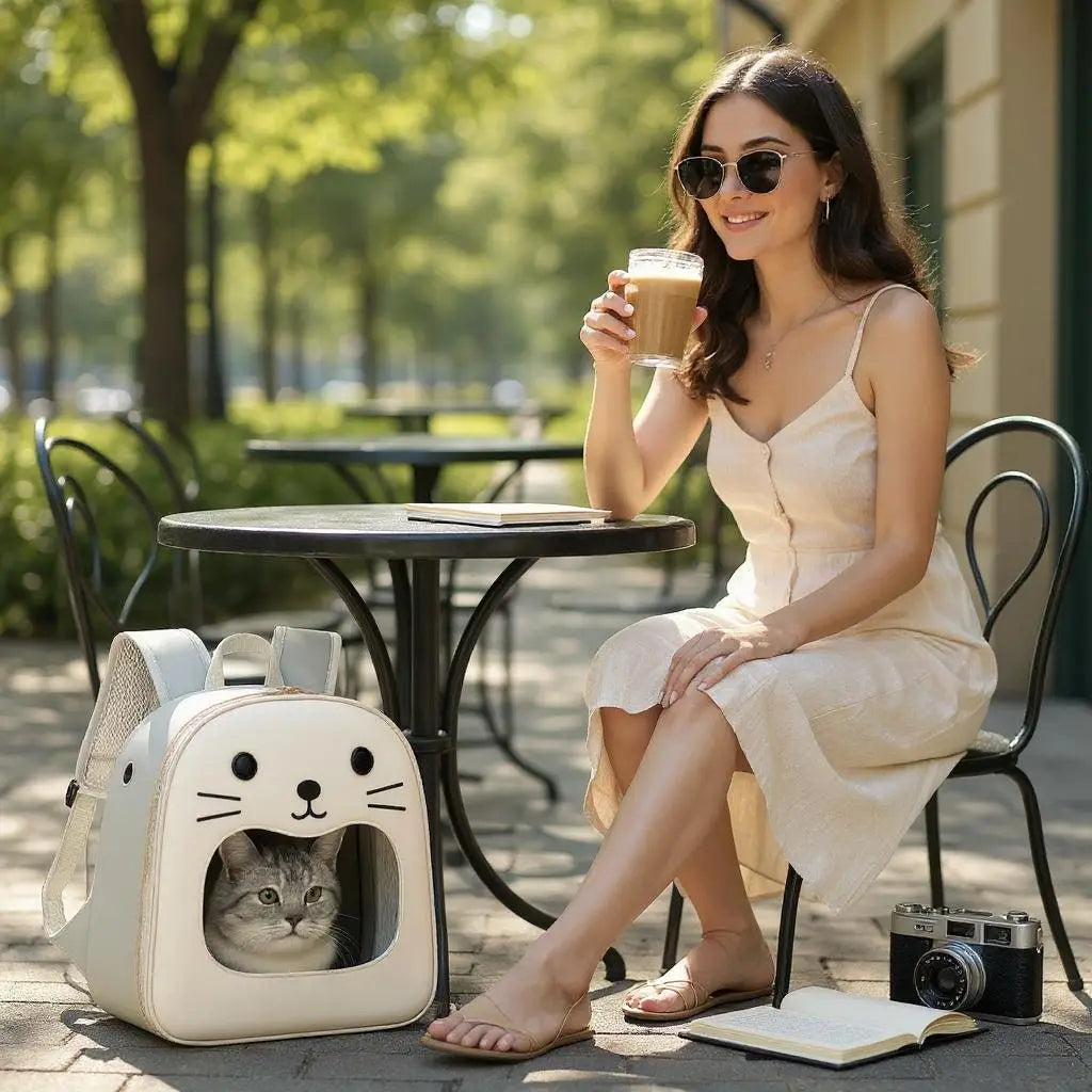 Mochila Transporte para Gato Vista Panorâmica - Conforto e Estilo | Caprioli Shop